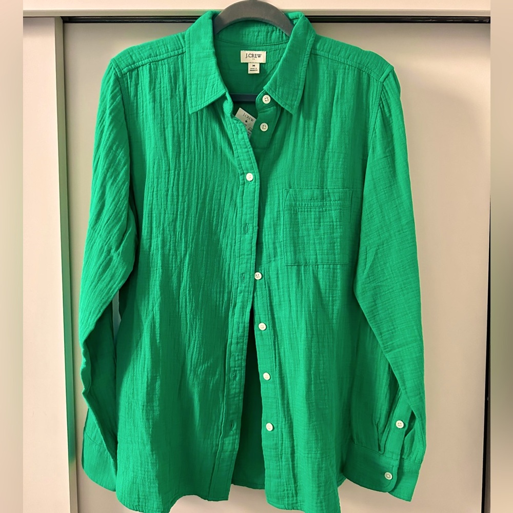Gauze Button-Up Shirt